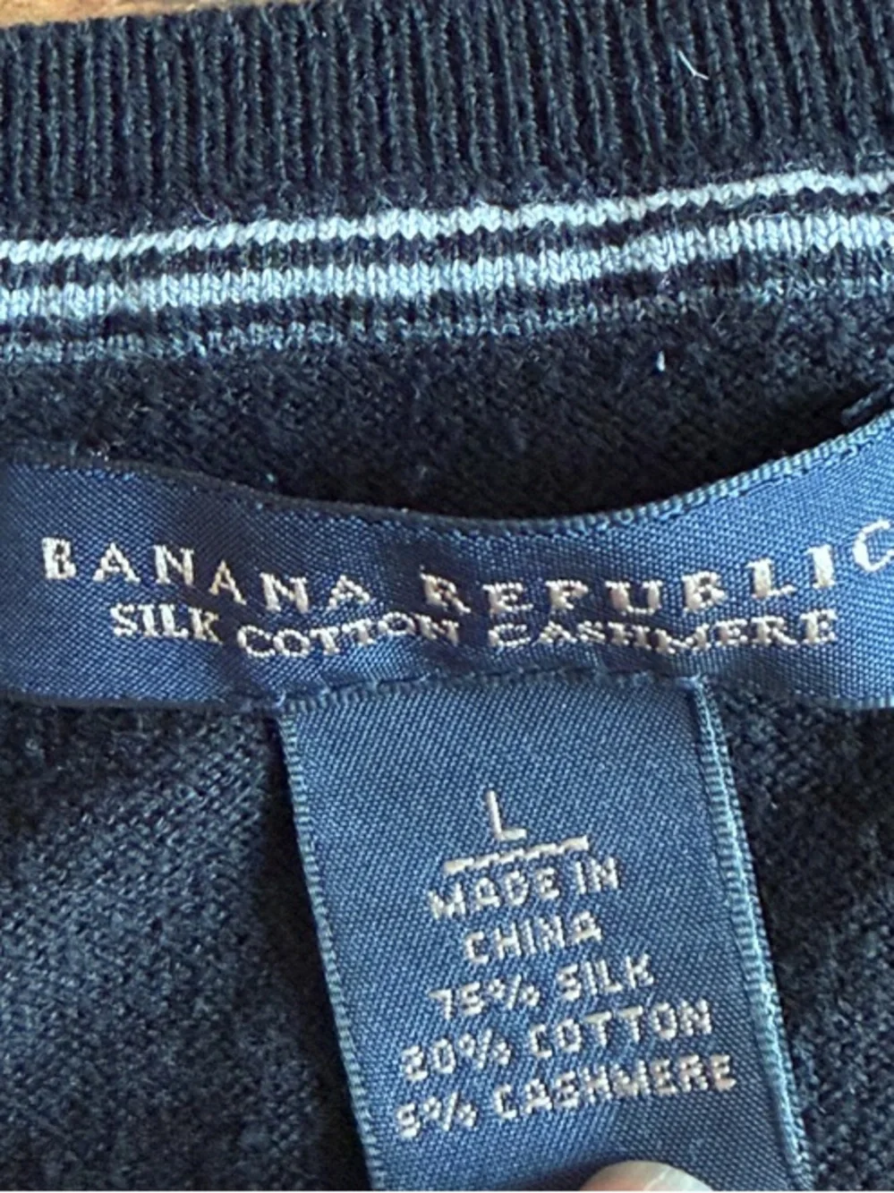 Men's Banana Republic Black V-Neck Sweater